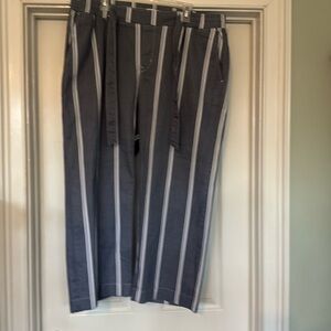 Signature by Levi Strauss Women's Straight Leg Denim colored stripe pants 18 W